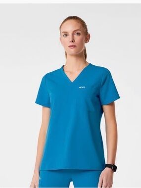FIGS Extreme Blue Catarina Scrub Top